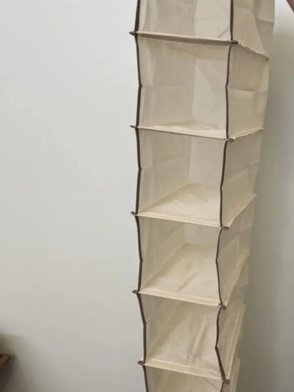10 Shelf Hanging Shoe Storage Organizer - Tan